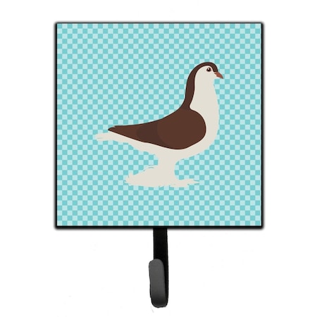 Carolines Treasures Large Pigeon Blue Check Leash or Key Holder BB8117SH4